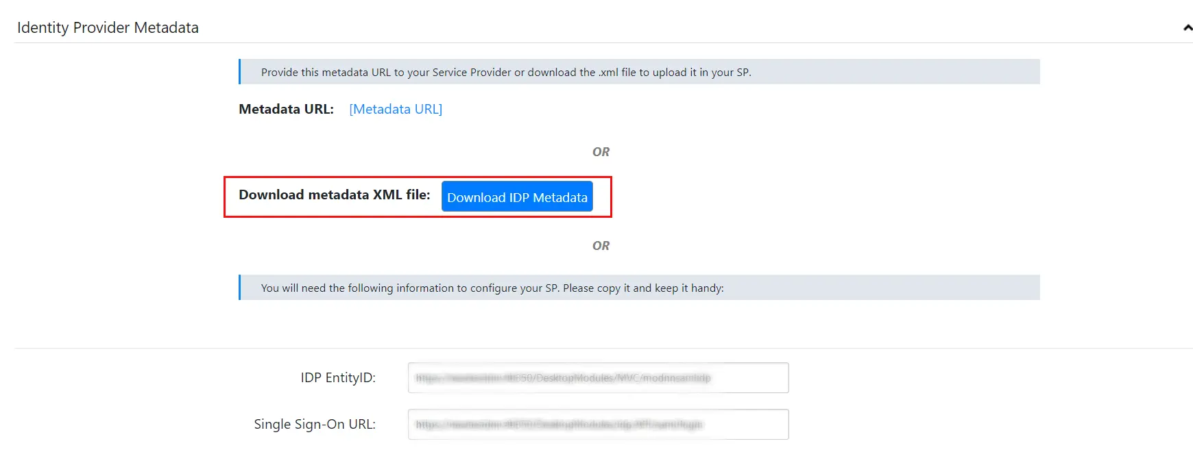 DNN SAML IDP - DNN as SAML Identity Provider - Metadata XML file