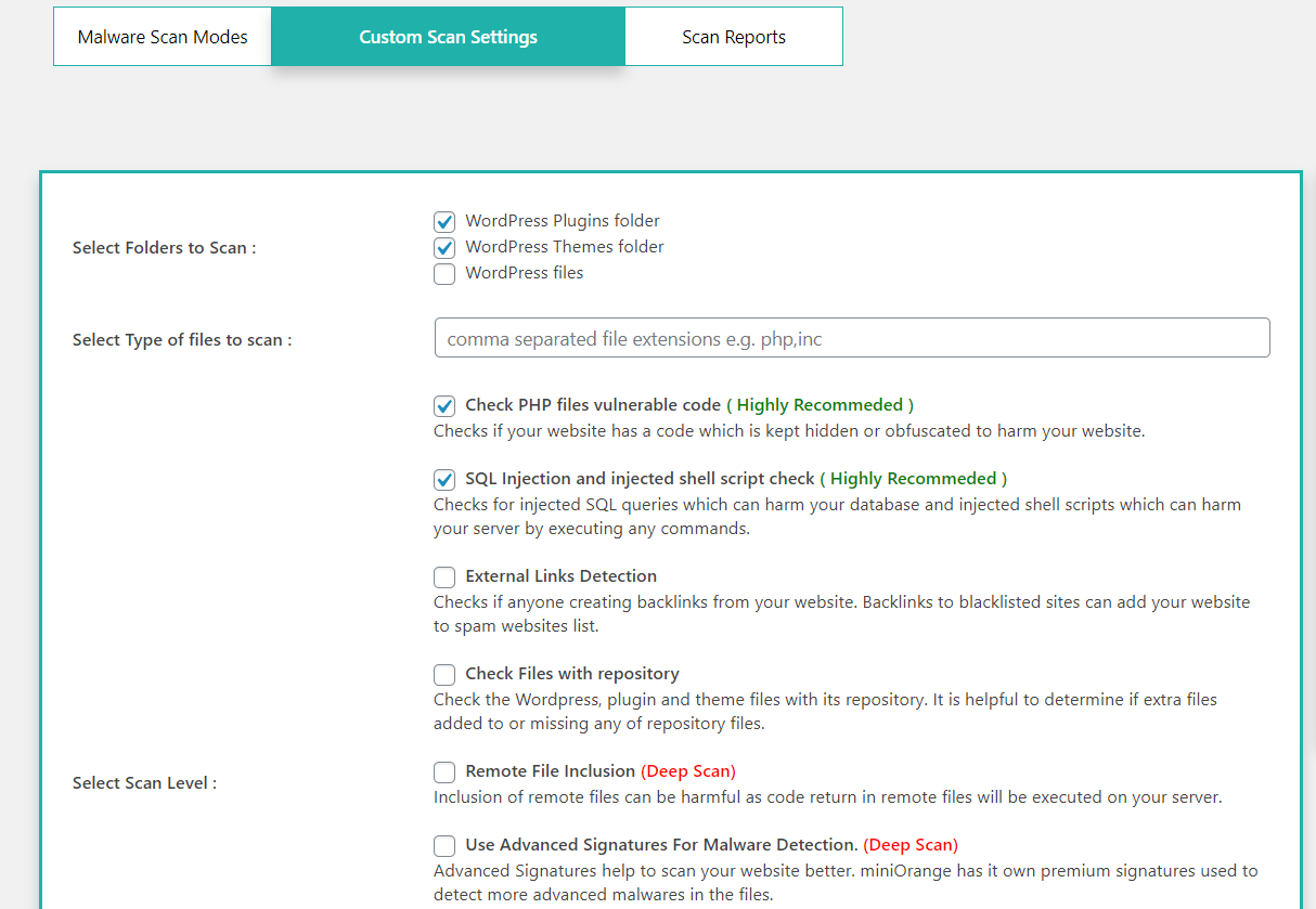 custom-malware-scan