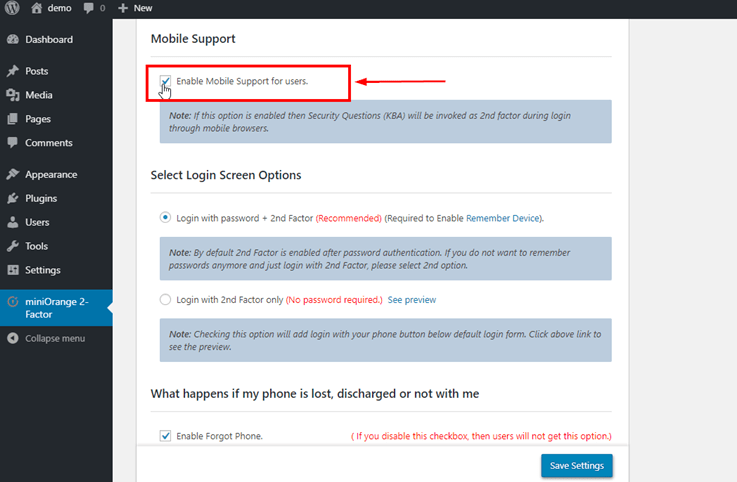 mobile support
