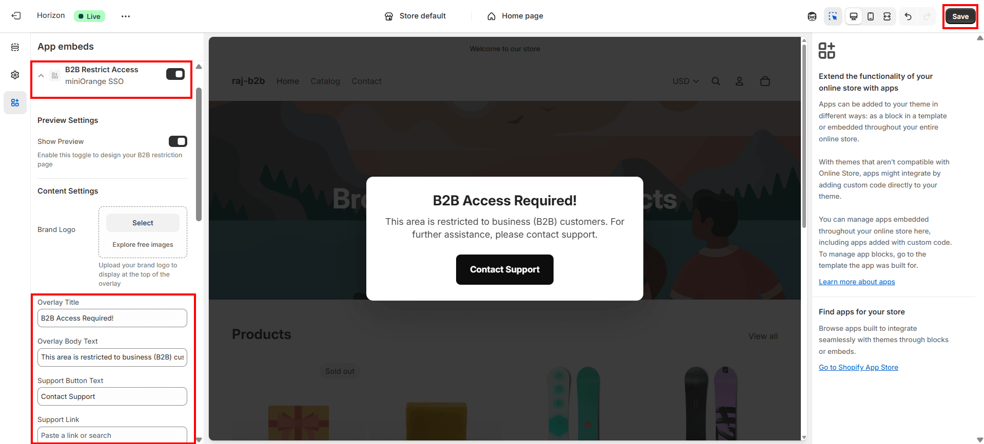 Shopify B2B Access Required