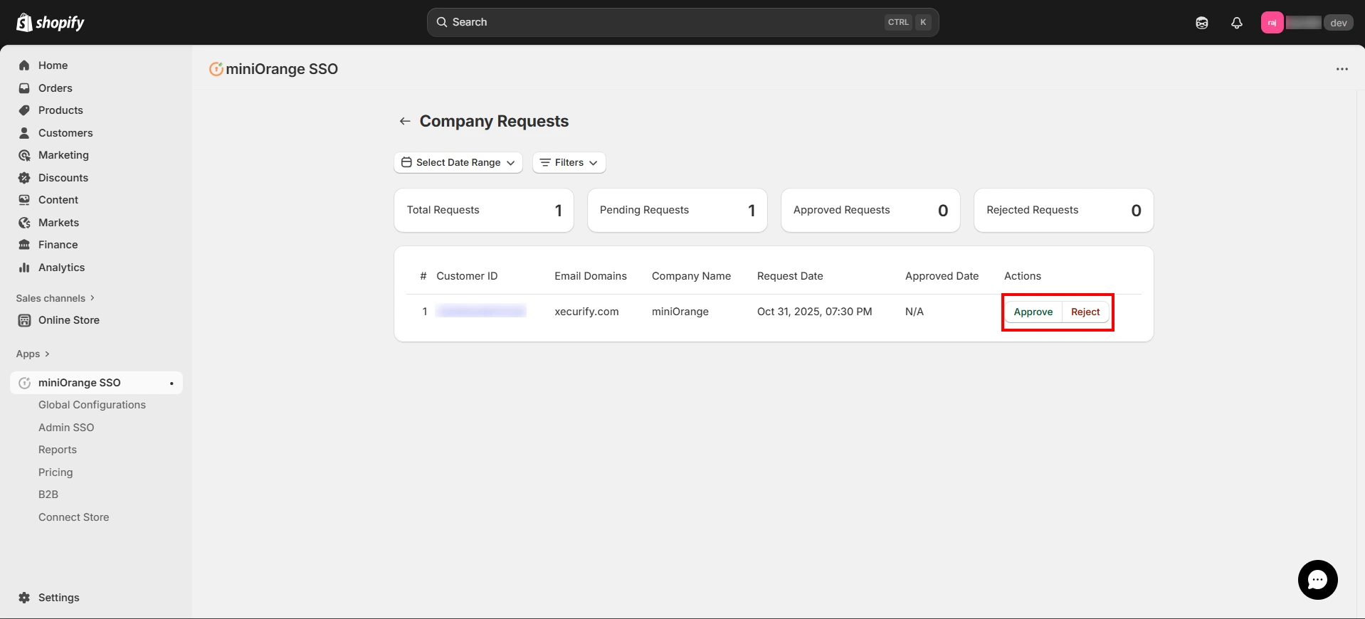 Approve & View Companies