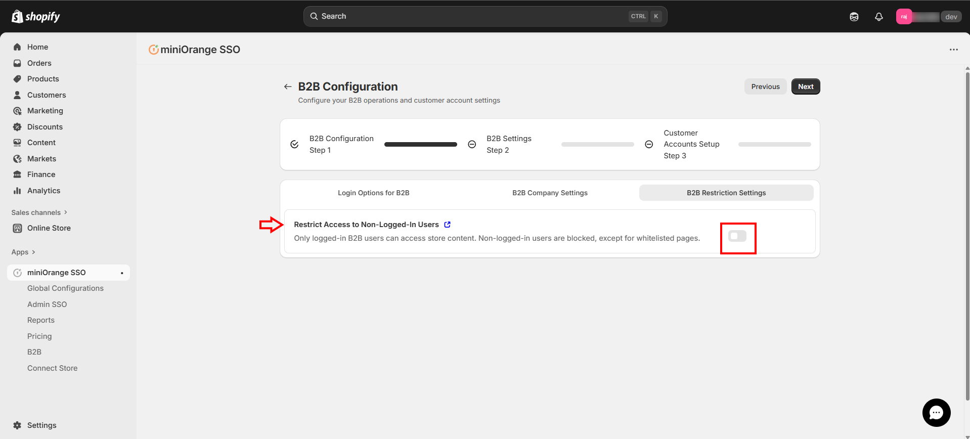 Enable Restrict Access to Non-Logged In Users