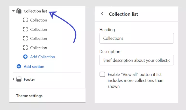 Collection List Attributes