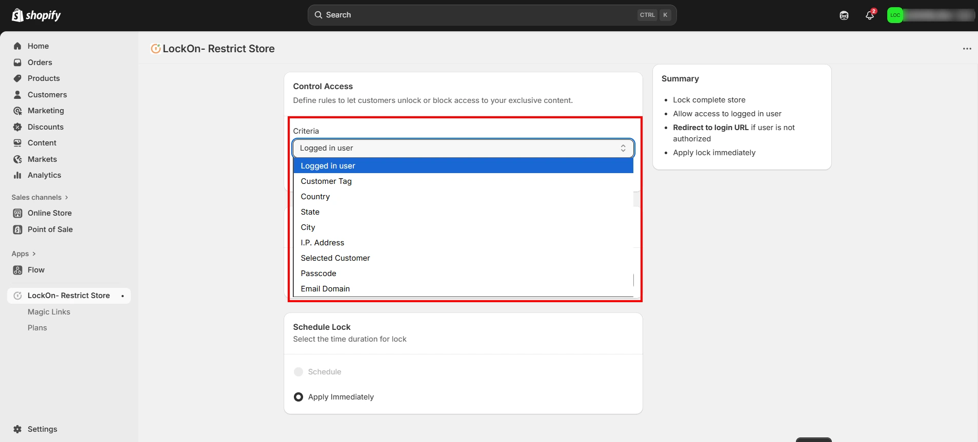 select lock criteria