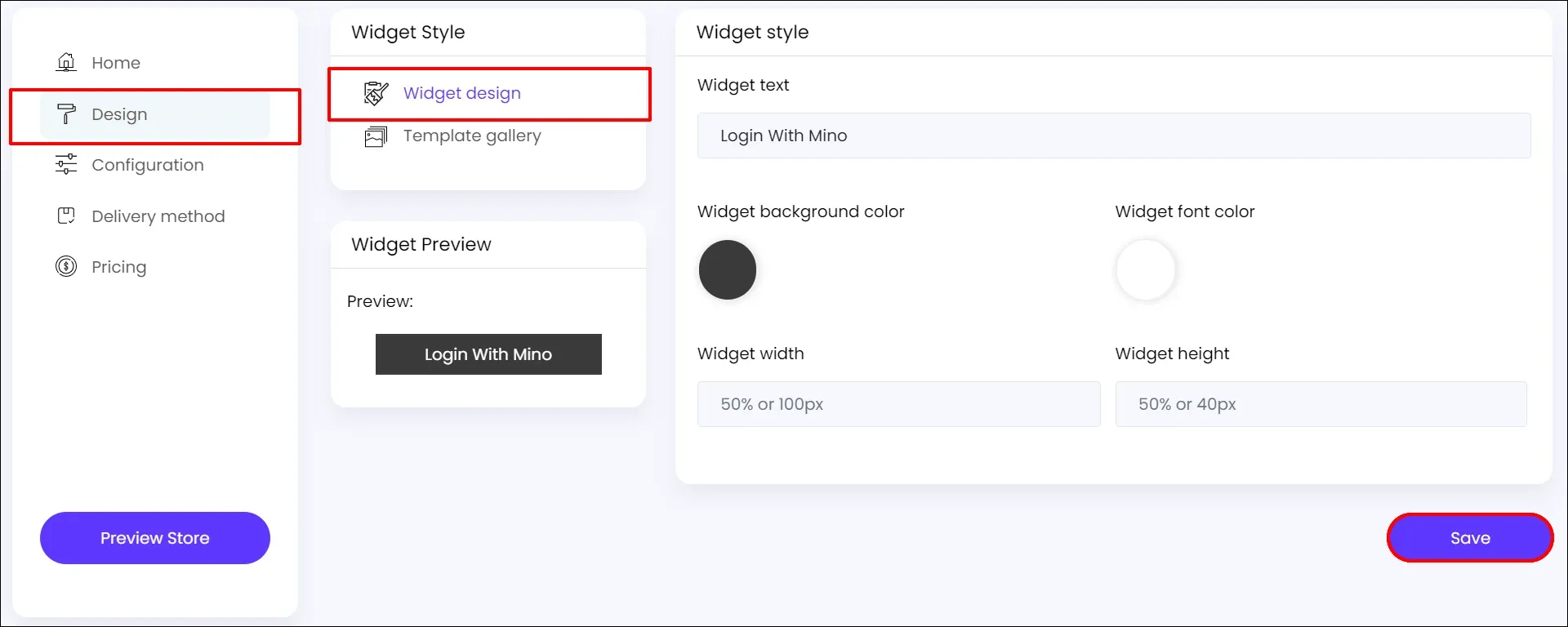 Customize OTP Login Widget