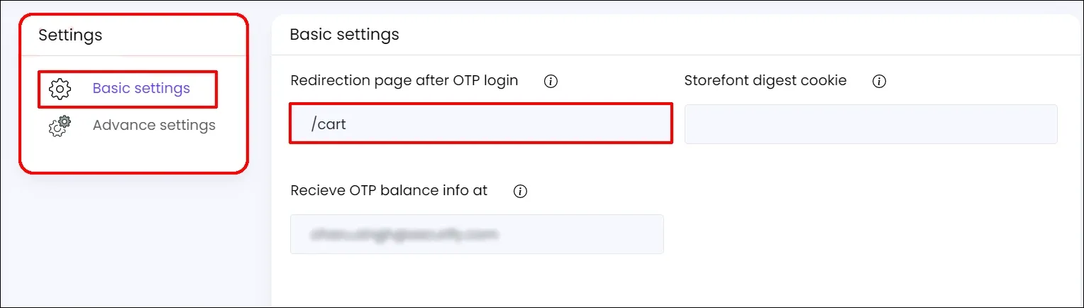 redirect the user when they login using OTP