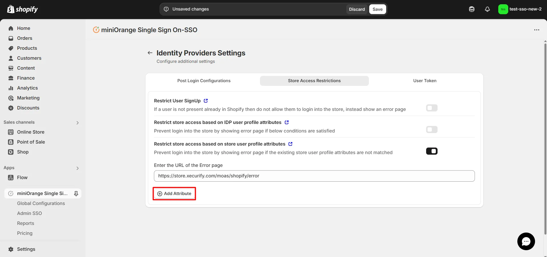 add attribute to restrict access