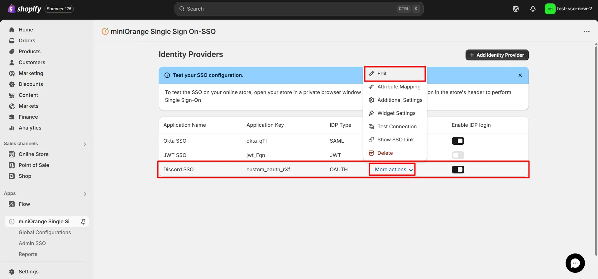Additional Setting >> Edit Configuration