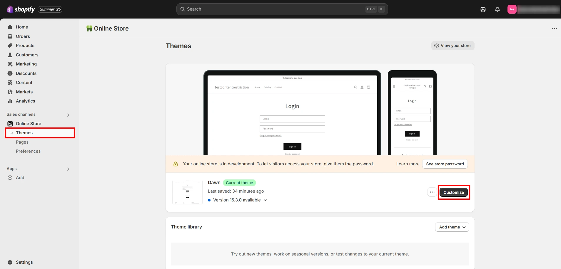 Customize Shopify Theme