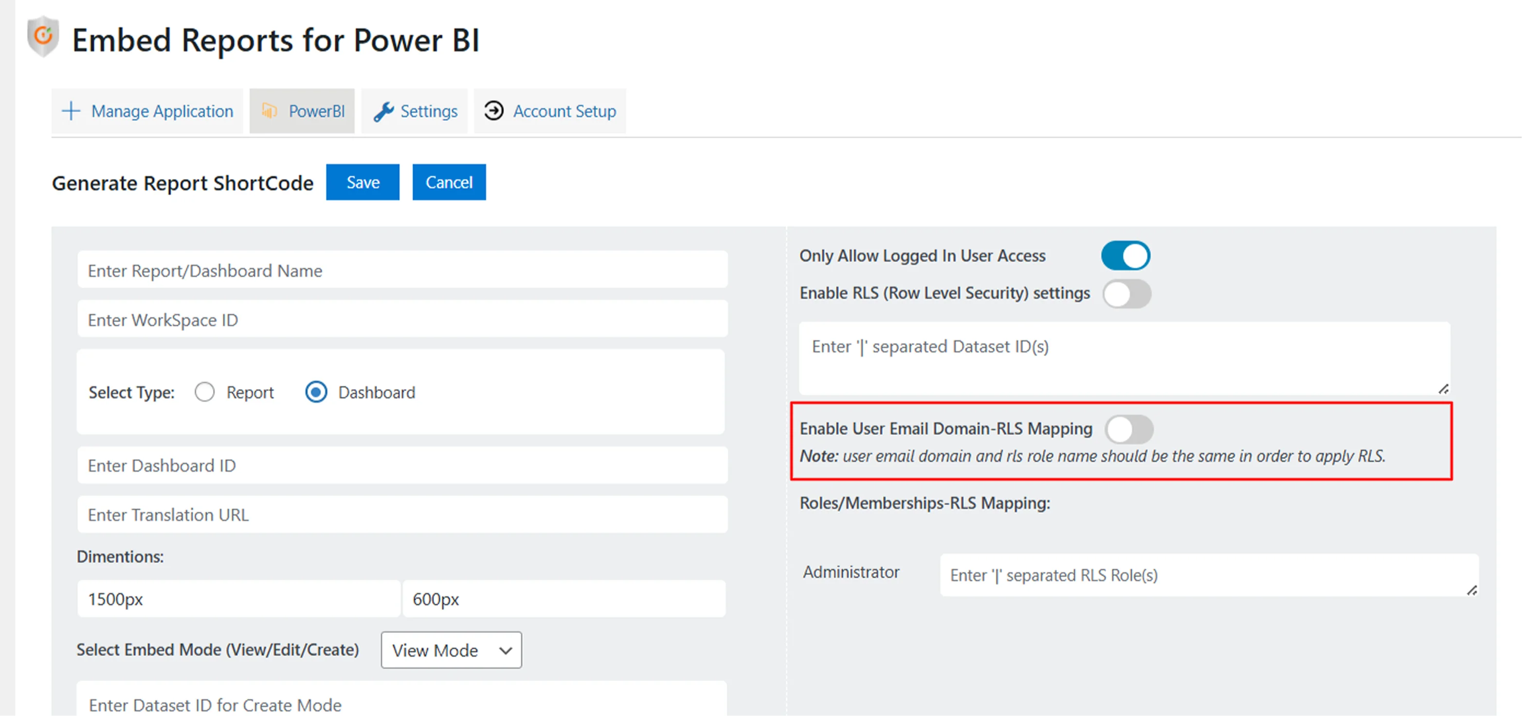 Enable User Email Domain-RLS Mapping