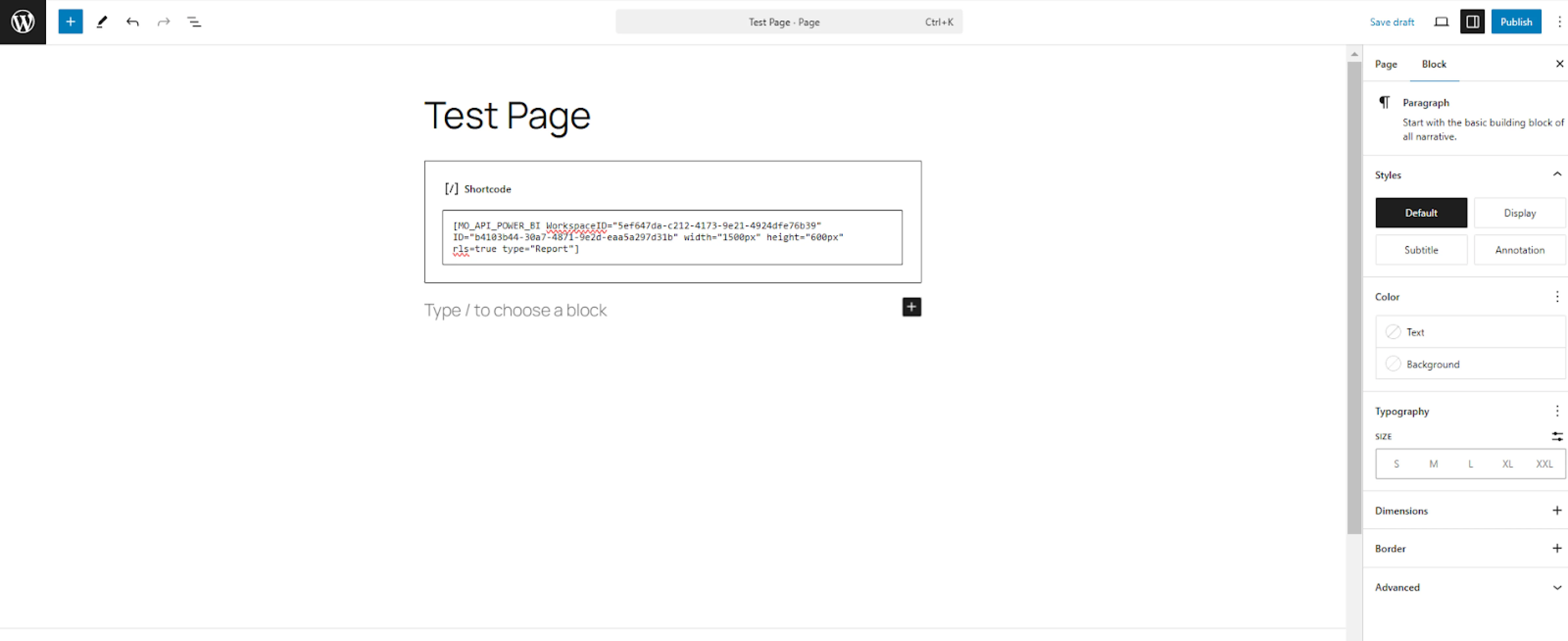 Paset Generated Shortcode into WP Pages/Posts