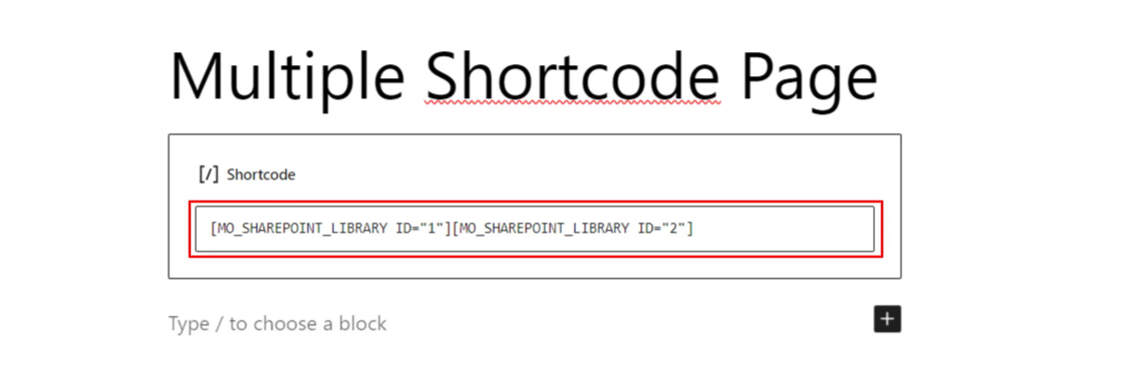 Paste the Generated Shortcode