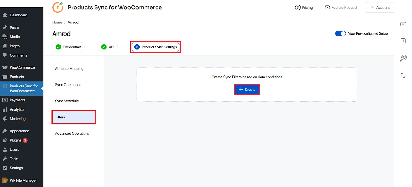 woocommerce sync filtering