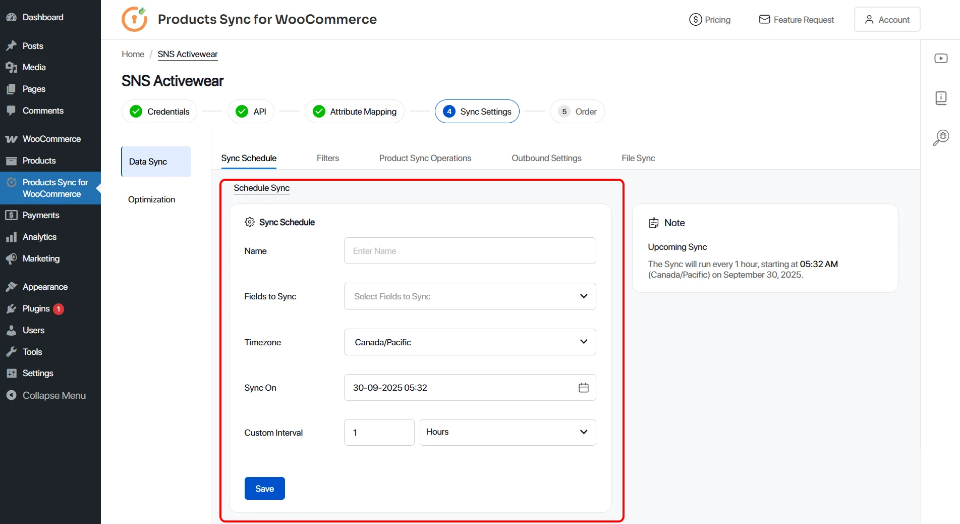 woocommerce sync data sync add details