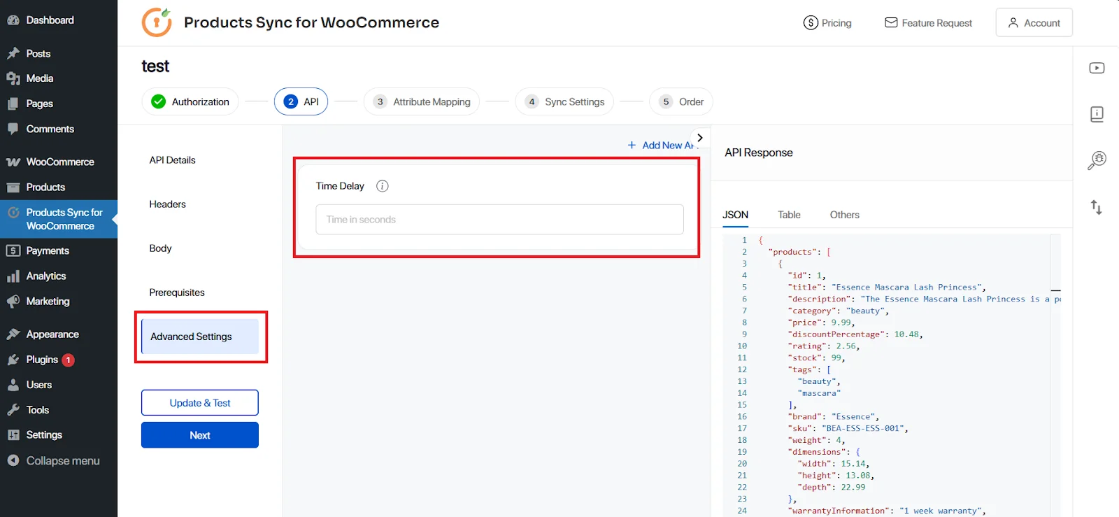 woocommerce sync time delay