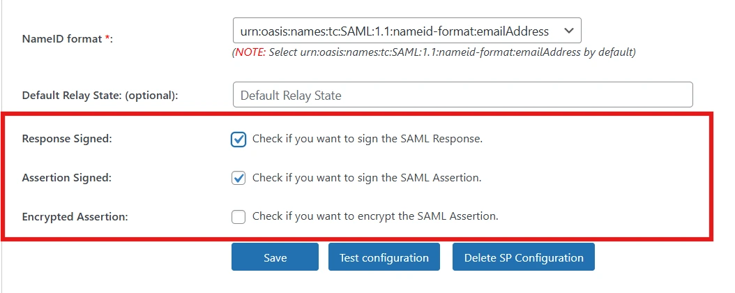 Signed SAML Responses