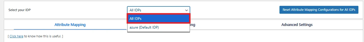 Plugin - All IDPs Fallback Configuration